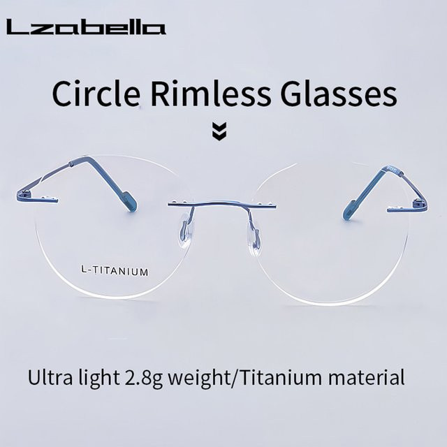 Lzabella 6040 Korrektionsbrille, randlos, rund, Titanium, Unisex - Bild 1