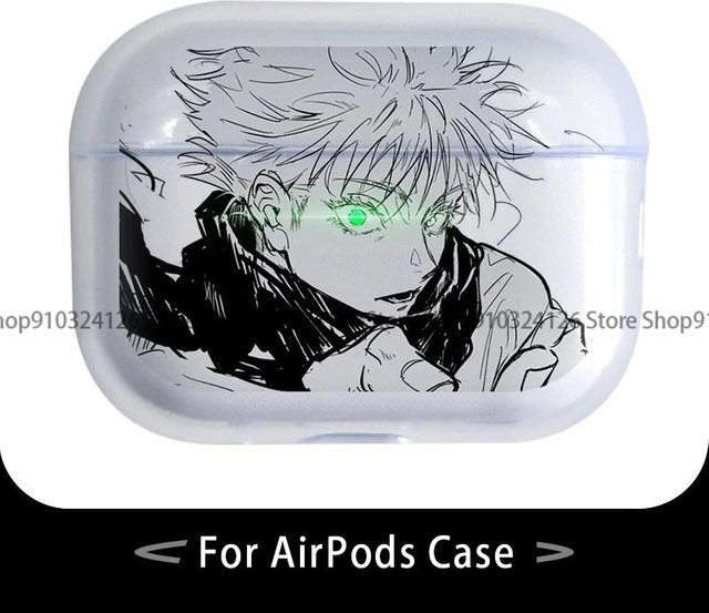 Anime Jujutsu Kaisen Gojo Satoru Kopfhörerhülle für AirPods 4, 3, 2, 1 und AirPods Pro, transparent - Bild 1