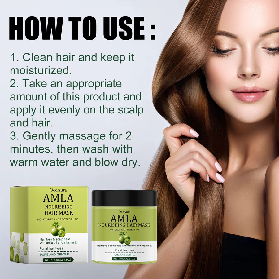 OceAura Haarmaske mit Amla Oil, für trockenes Haar, Unisex - Bild 6