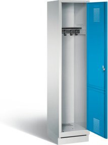C+P Garderobenschrank Evolo aus Stahl mit Front in Lichtblau und Korpus in Lichtgrau, H x B x T: 180 x 42 x 50 cm - Bild 1