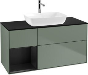 V&B Waschtischunterschrank Finion in Blau lackiert, Breite: 120 cm, Tiefe: 50,1 cm, Höhe: 50,1 cm - Bild 1