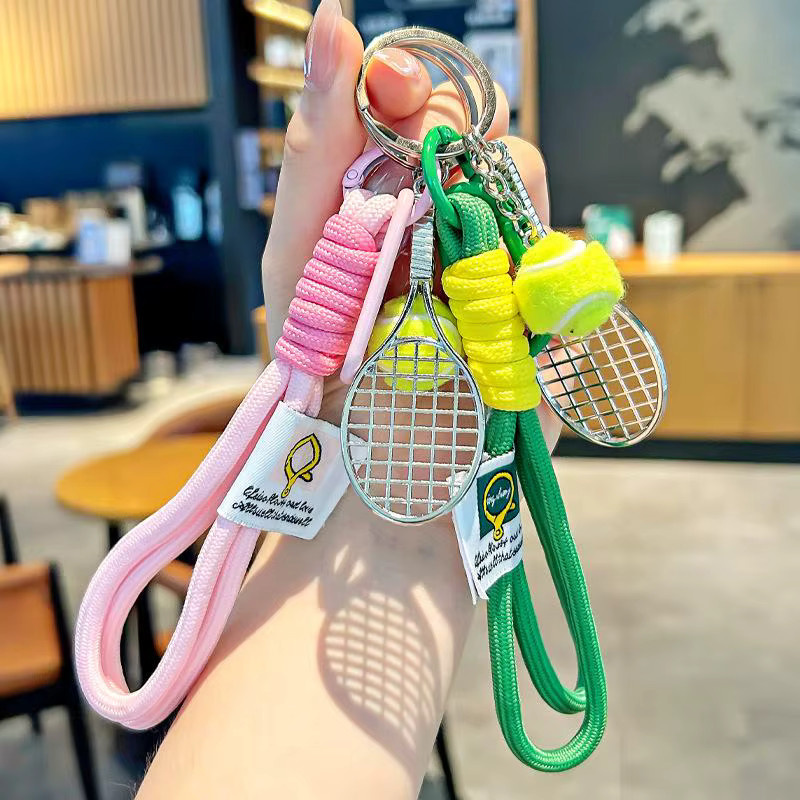 Velishy Anhänger Mini-Tennisschläger, Silber, Unisex - Bild 2