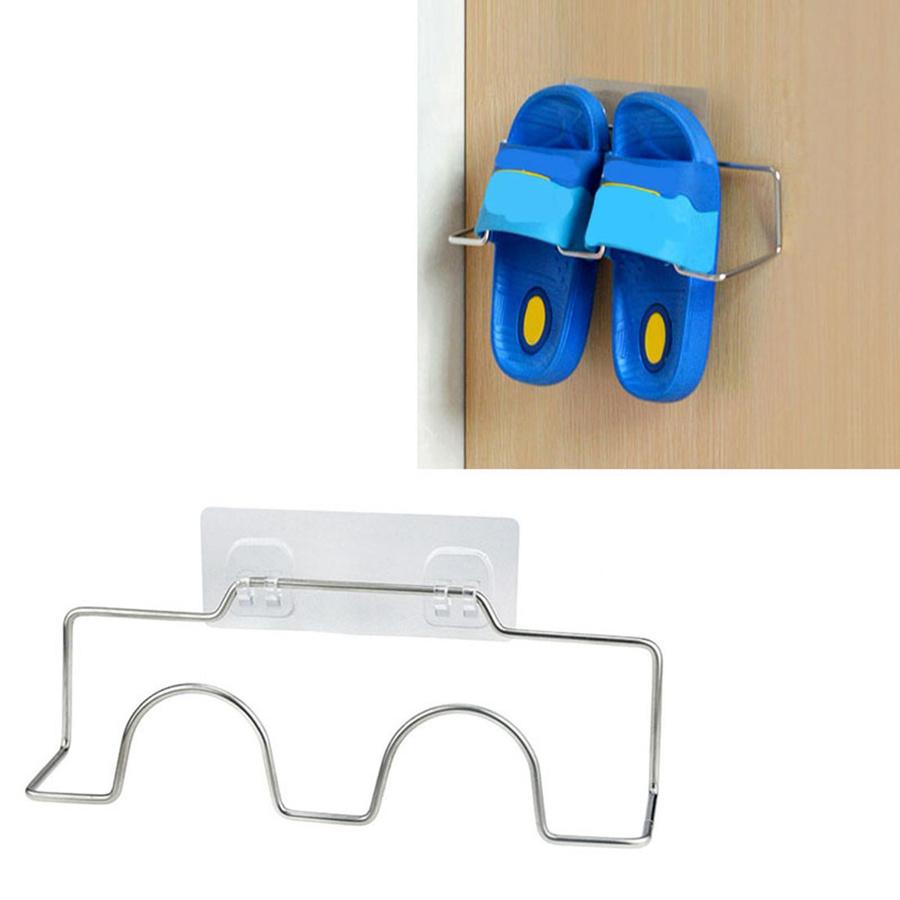 Wandmontiertes Schuhregal mfySpace aus Edelstahl in Silber mit Haken für Badezimmer und Küche - Bild 2