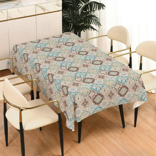 Yiran Furniture Esstischdecke aus PU mit Seidenstruktur, wasserdicht und ölbeständig, Rechteckig, B/T/H: 160 x 100 cm - Bild 1