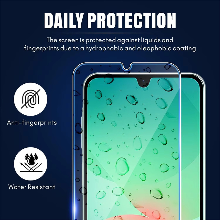 Leeshionz Displayschutzfolie aus gehärtetem Glas für Samsung Galaxy A26 5G (6,7 Zoll), transparent - Bild 4
