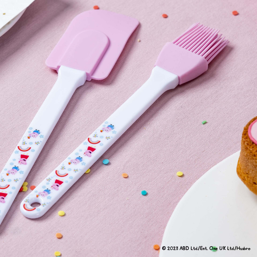 Dr. Oetker Backpinsel Peppa & Schorsch aus Silikon in Pink, 40 mm, spülmaschinenfest - Bild 2