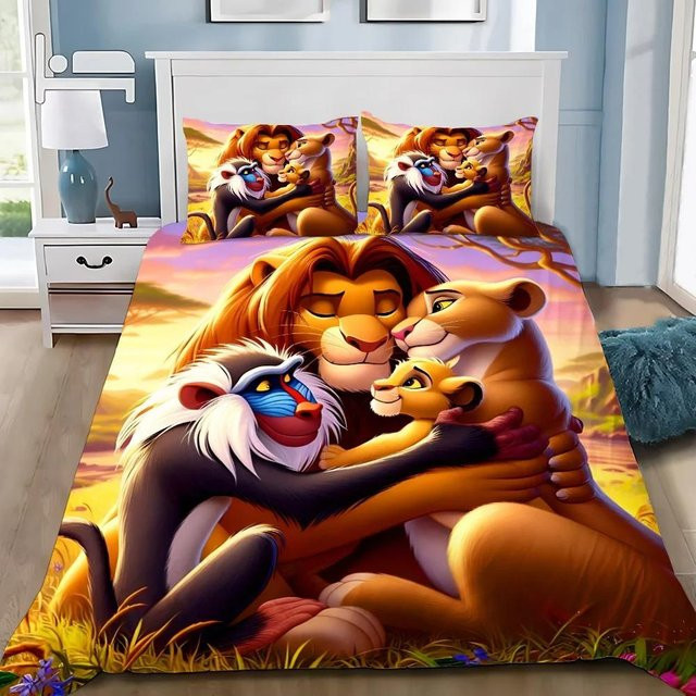 Bettwäsche-Set Paslu Simba König der Löwen mit Bettbezug und Kissenbezug, Mehrfarbig, B/H: 245 x 210 cm - Bild 1