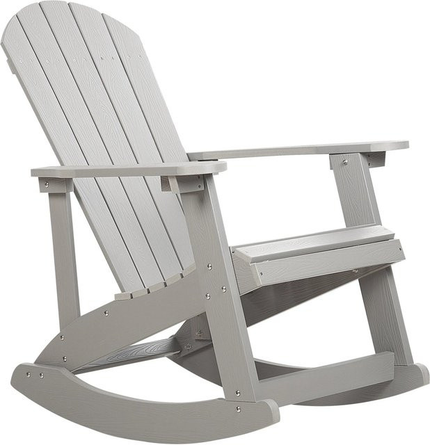 Beliani Schaukelstuhl Grau B: 94 cm, T: 76 cm, H: 100 cm - Bild 1