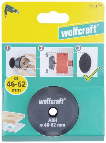 Wolfcraft 5951000 Aufbohrhilfe in Schwarz aus Kunststoff mit Bit-Halter - Bild 1