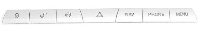 KaiSai 7 Stück Multimedia-Panel-Knopfabdeckung Aufkleber aus Aluminiumlegierung in Silber und Weiß passend für Jaguar XF 2012-2015 - Bild 1