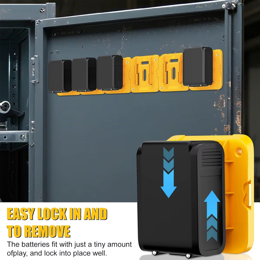 Batteriehalterung kompatibel mit DeWalt 20 V für DCB200 und DCB203 zur Wandmontage oder im Werkzeugkasten - Bild 2