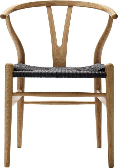 Carl Hansen & Søn CH24 Y Wishbone Stuhl aus Eiche in Braun mit Papierkordel - Bild 1
