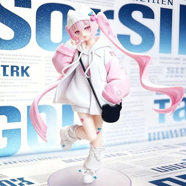 Hot Toys Hatsune Miku Sakura Ver Cooler Stil Hoodie-Outfit, Anime-Figur, 18,5cm - Bild 1