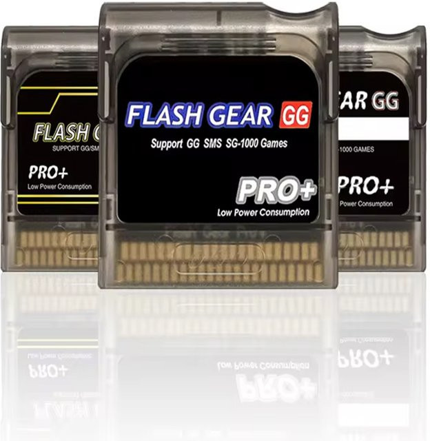 Flash Gear Game Gear Patrone 600 in 1 mit TF-Karte für Sega GG Game Gear und GBA GBC Konsolen in Transparent - Bild 1