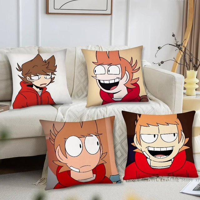 52TOYS Eddsworld Tord Kissenbezug, quadratisches Design in Multicolour, B/T/H: 40 x 40 x 40 cm - Bild 1