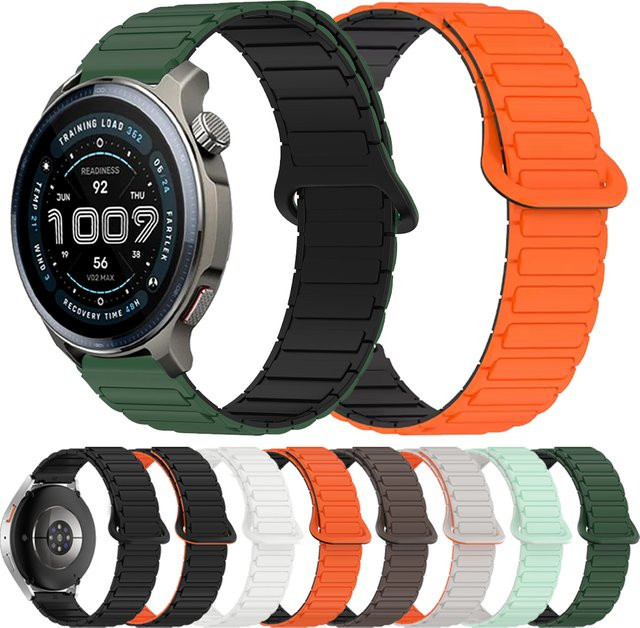 Amazfit Uhrenarmband Silikon, magnetisch, Schwarz, Unisex - Bild 1