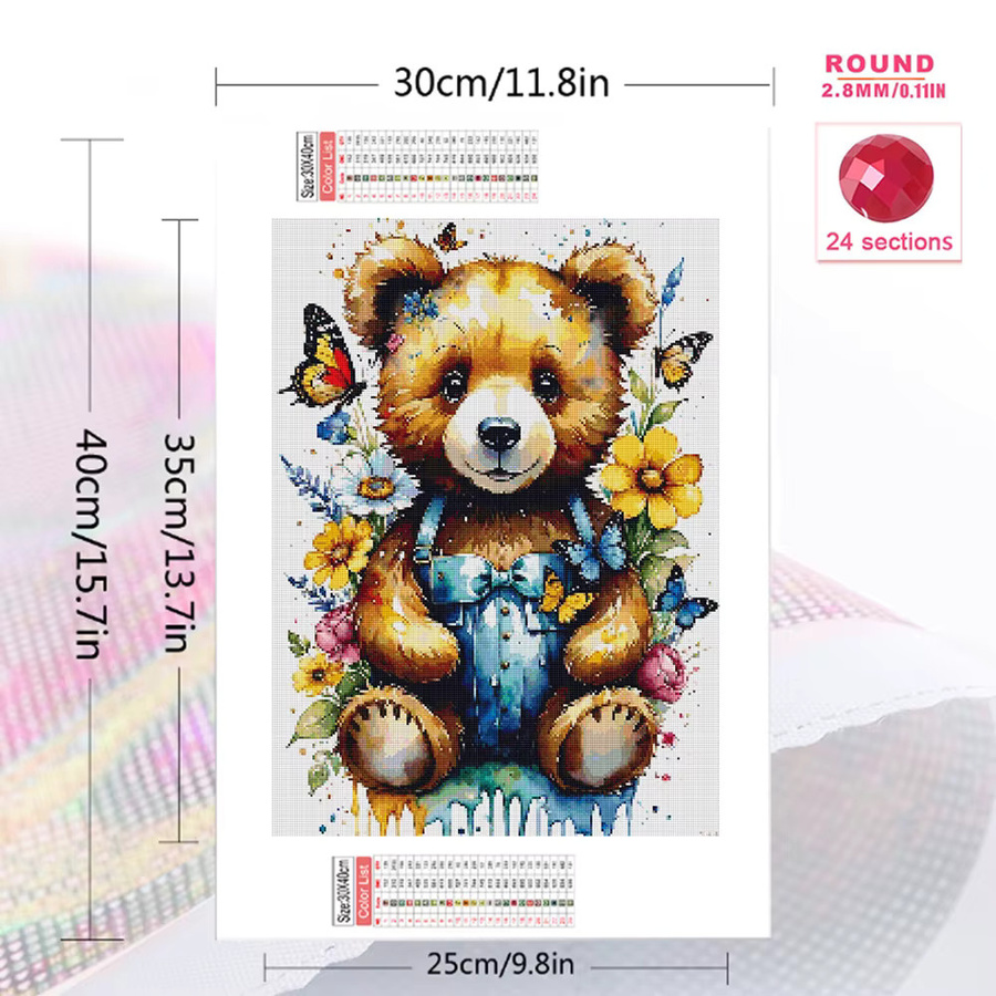 Evershine Bär Diamant Malerei, DIY Diamant Mosaik, Tiere - Bild 2