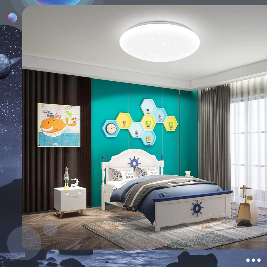 Sternenhimmel LED Deckenleuchte mit funkelndem Sterne-Design, 18W, Kaltweiß, IP44 Wasserdicht, Durchmesser: 30 cm - Bild 2
