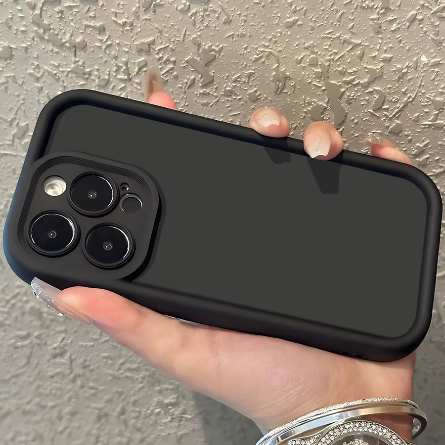 Stoßfeste TPU Schutzhülle von Caynes für iPhone Modelle in Pink und Black - Bild 3