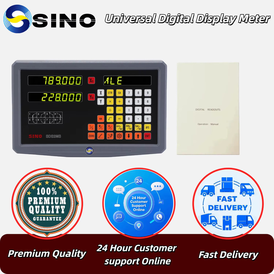 SINO SDS2MS 2-Achsen-Drehmaschine Fräsmaschine mit DRO Digitalanzeige und TTL AC110V/220V Display für lineare Skala und Lineal Encoder - Bild 4