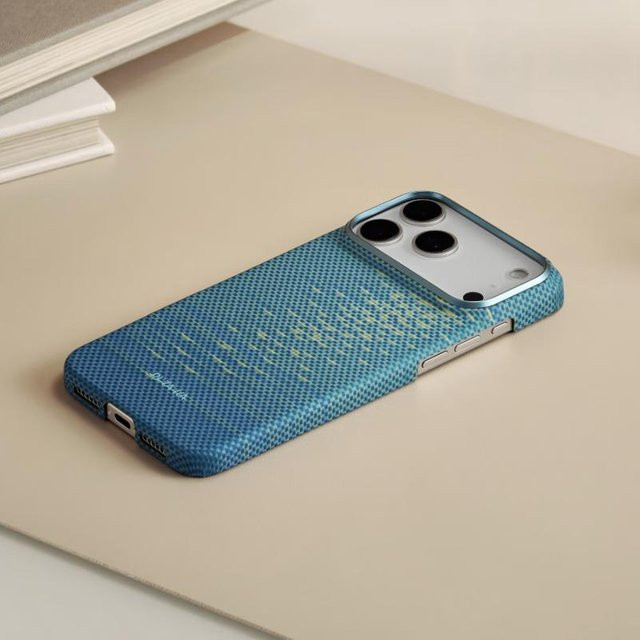 PITAKA Magnetische Kevlar Schutzhülle für Apple iPhone 17 Pro in Traum Blau - Bild 1