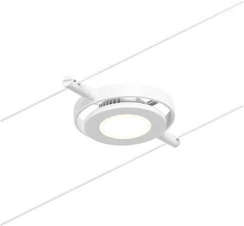 Paulmann Niedervolt-Seilsystem-Leuchte mit integriertem LED in Weiß matt und Chrom, 4.5W - Bild 1