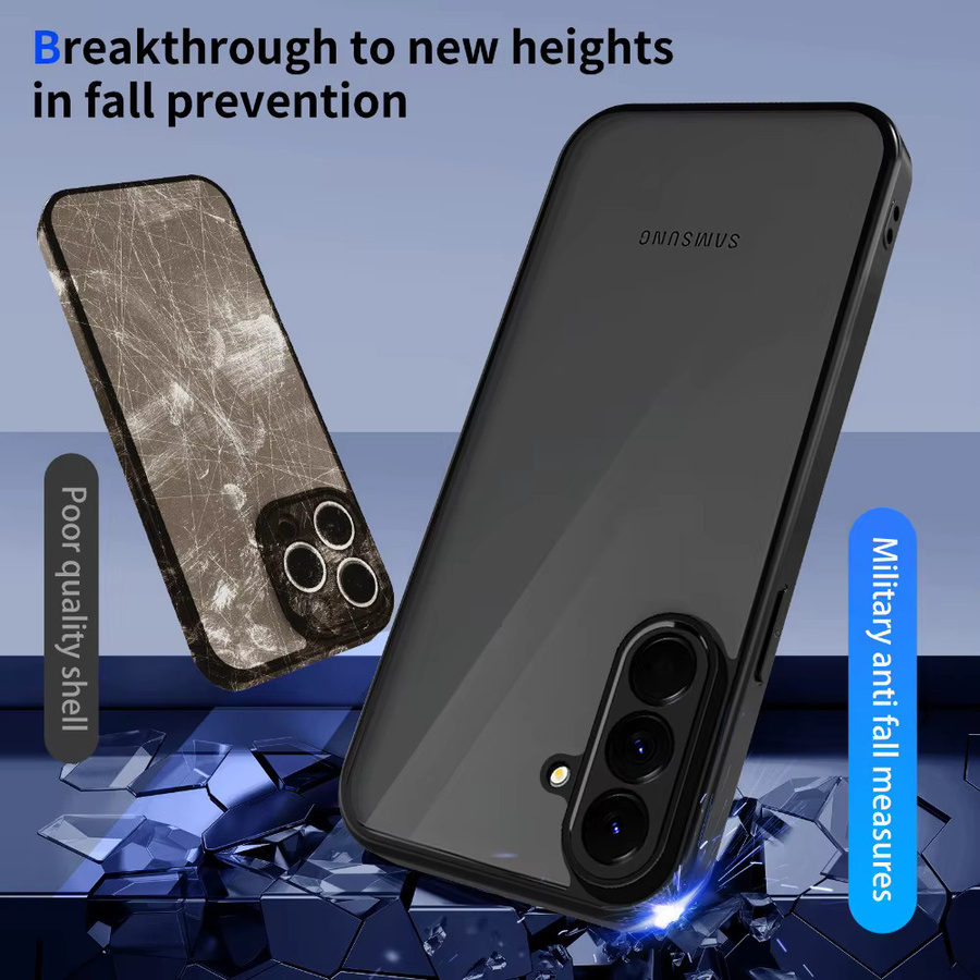 Matte Handyhülle für Samsung Galaxy S23 S24 S25 S26 Ultra FE Plus in Schwarz - Bild 4