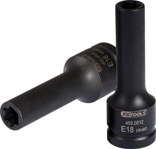 KS Tools Kraft-Stecknuss TX E18 lang 3/4 Zoll aus Chrome-Molybdän in Schwarz - Bild 1