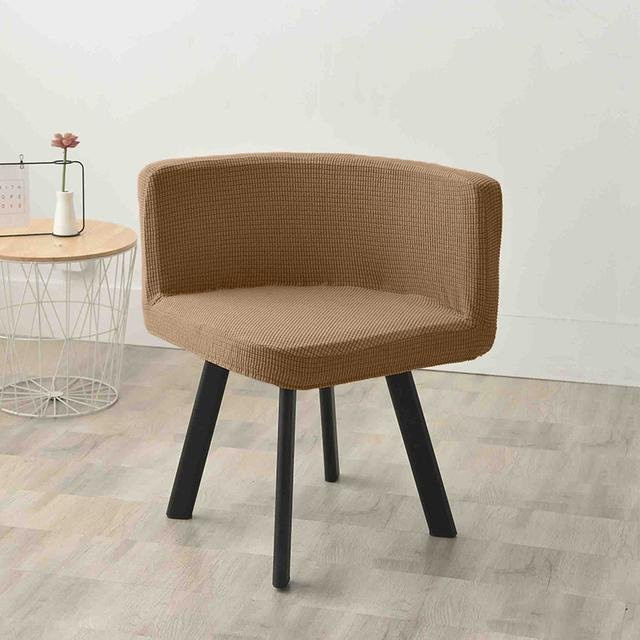 LEVIVEI Polarfleece-Stuhlbezug in Beige, elastischer Dreieck-Bezug für Esszimmerstühle, waschbar - Bild 1