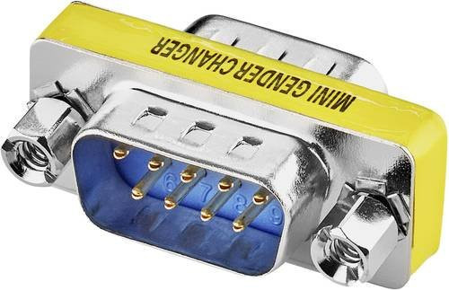 Renkforce Serieller Adapter mit 1x D-SUB-Stecker 9pol. auf 1x D-SUB-Stecker 9pol. in Gelb - Bild 1