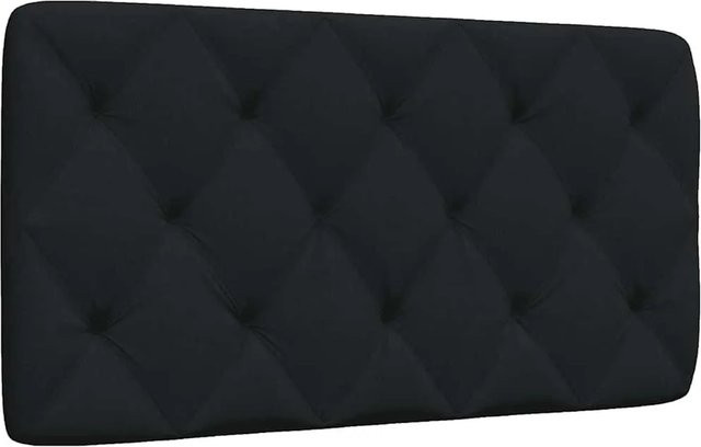 vidaXL Kopfteil-Kissen Schwarz aus Stoff mit Rauten-Heftung - Bild 1