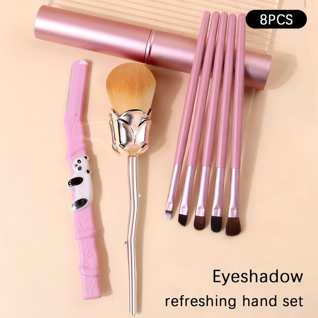 KOSSHOW Make-up-Pinsel-Set, 8-teilig, Rosa, für Augen - Bild 1