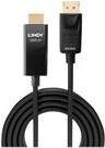 Lindy Adapterkabel DisplayPort auf HDMI, 5 m, Schwarz, unterstützt 4K 60 Hz (4096 x 2160) mit aktivem Chip - Bild 1