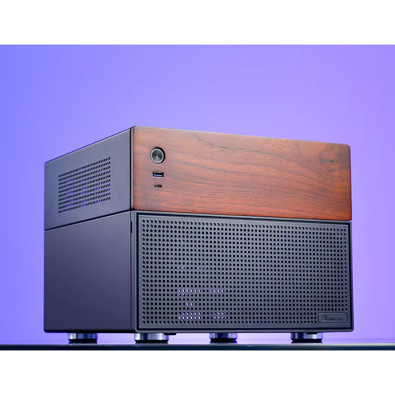 Jonsbo N4 NAS Mini-Gehäuse in Schwarz für ITX und M-ATX Motherboards mit SFX Netzteil-Unterstützung und großem Festplatten-Speicherplatz - Bild 4