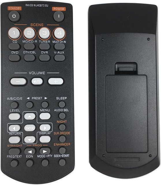 Yamaha Fernbedienung in Schwarz für RAV28 WJ40970EU RAV34 RAV250 RX-V361 RX-V363 RX-V365 HTR-6130 HTR-6230 HTR-6030 HTIB-680 - Bild 1
