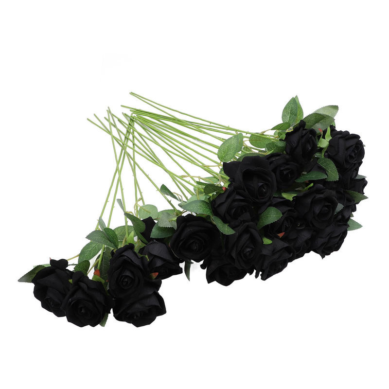 50 Stück Künstliche Rosen von KONNWEI in Rot, Realistisch Aussehende Langstielige Rosen für DIY Hochzeitssträuße - Bild 3