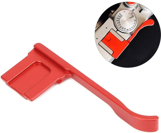 Andoer Daumengriff aus Aluminiumlegierung in Rot für Ricoh GRIII Kompaktkamera - Bild 1