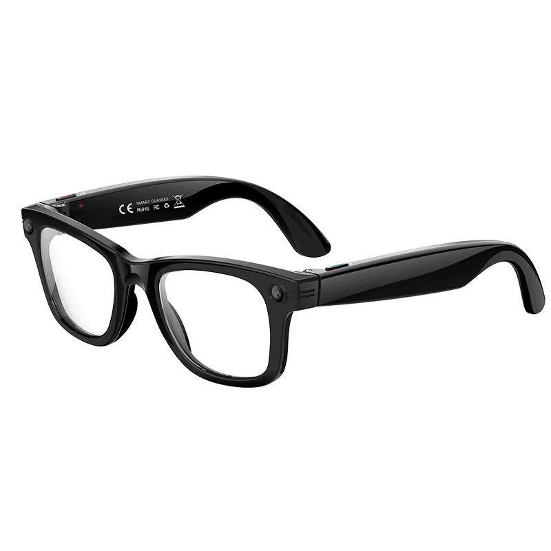 Yaocx KI-Smart-Brille in Schwarz mit 13MP-Kamera, Videoaufnahme, KI-Fotoerkennung, Bluetooth-Anruffunktion, Musikwiedergabe und Blaulichtfilter - Bild 6