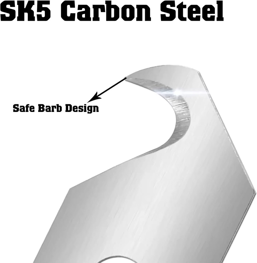 Deli Utility-Hakenklingen aus Carbonstahl in Silber für Teppich, Tapete und Dachmaterialien - Bild 4