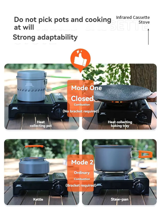 BRS BRS-K006 Infrarot Gasherd für Koreanisches BBQ, Tischgrill für Camping und Haushalt, Weiß - Bild 3