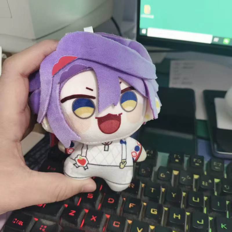 Nijisanji EN Plüsch-Mini-Chibi-Baumwollpuppe Erdbeer-Outfit, Stofftier-Schlüsselanhänger - Bild 3
