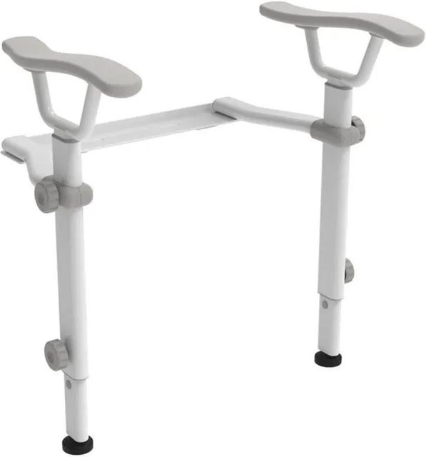 Swiss Aqua Technologies WC-Sicherheitsstützgriff Aufstehhilfe in Weiß Matt mit 200 kg Tragkraft, Wandmontage, U-Form, B/T/H: 66,5 x 49,5 x 19,0 cm - Bild 1