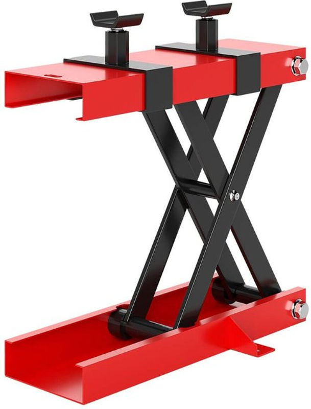 HOMCOM Motorradheber aus Stahl in Schwarz-Rot, B/H/L: 15 x 40 x 45 cm - Bild 3