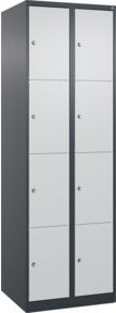 C+P Schließfachschrank Classic PLUS mit 2 Abteilen in Anthrazit und Lichtgrau, B/T/H: 60 x 50 x 185 cm - Bild 1