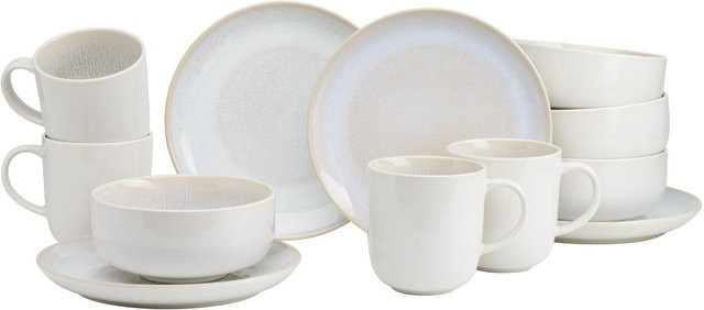 Ritzenhoff & Breker Frühstücksservice Laredo 12-teiliges Set aus Stoneware in Beige und Weiß - Bild 2