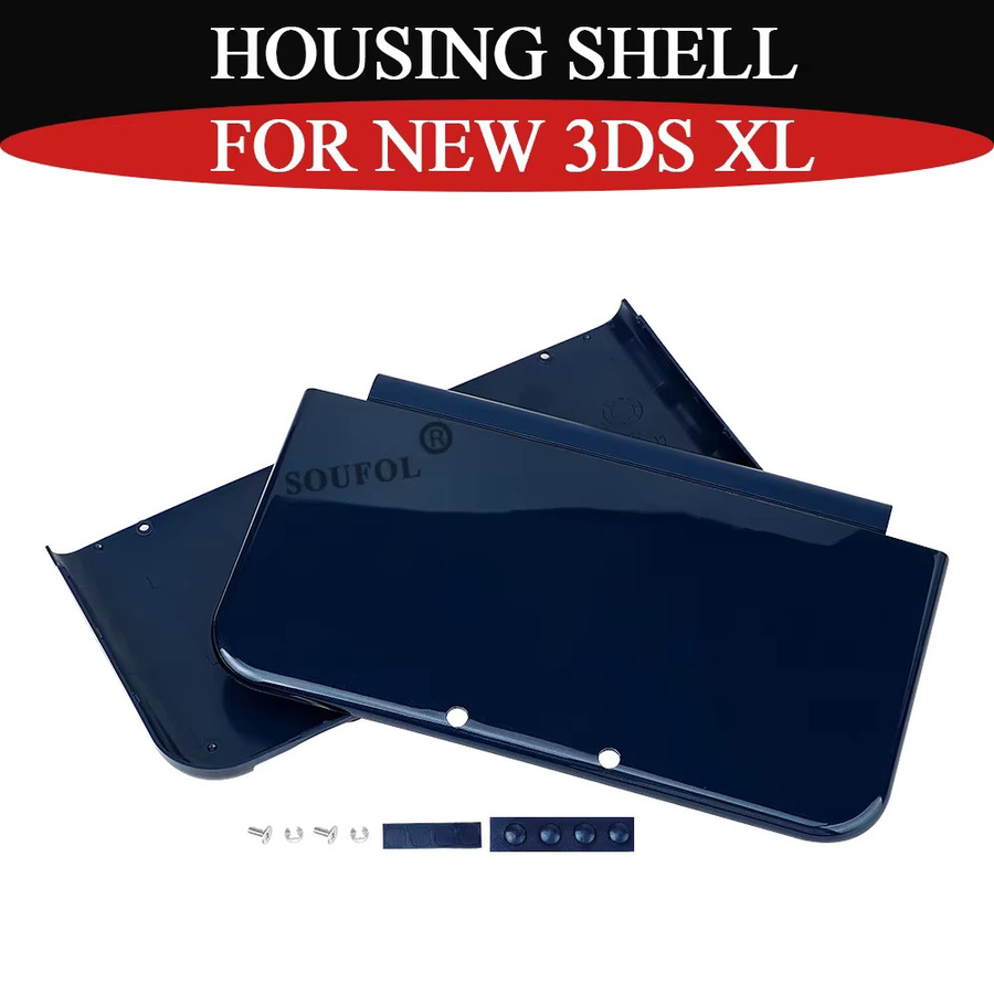 Royaldraid Ersatzgehäuse für New 3DS XL in Blau, Vorder- und Rückseite als Oberteil und Unterteil - Bild 3