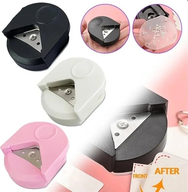 Eckenabrundungsgerät für Papier mit 4 mm Radius, Eckentrenner und Locher für Fotopapier, Schwarz - Bild 1