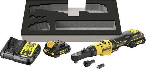 DEWALT Akku-Umschaltknarre 1/4-3/8Z in Gelb mit 12 V und 3 Ah Akku - Bild 1