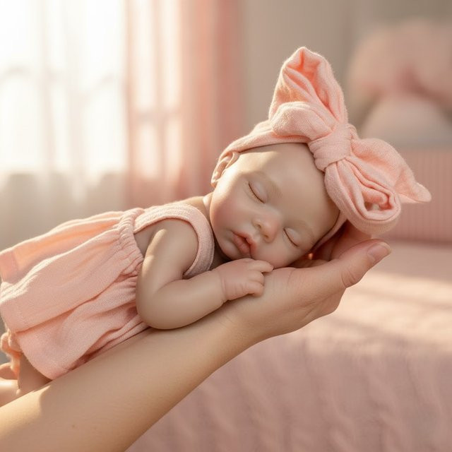AnjoDoll Wiedergeborene Babypuppe Mädchen aus Silikon in Rosa mit 2 Outfits, Höhe: 25 cm - Bild 1