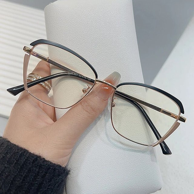 VABBON Korrektionsbrille, Metall, Vollrand, Square, Unisex, Blaulichtfilter - Bild 1